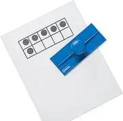 Learning Resources Ten Frame Stamp, Classroom Math Visuals Stamp, 2 Pieces, 2¼”H x 6”W