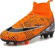 [VTASQ] Boys' Football Boots Kids Astro Turf Trainers Spikes Non-Slip Junior Football Shoes Outdoor Athletic Sneakers Football Shoes Unisex