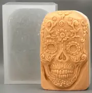 SUGAR SKULL SILICONE MOLD for soap making and other crafts FLORAL