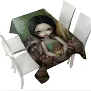 Fairytale Forest Snow White and Her Animal Friends Tablecloth