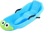 Qianly Toboggan Sleigh for Outdoor Activities, Snow Sled for Skiing Gear, Blue Frog