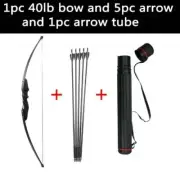 Recurve Bow Take Down Long Bow 30Lbs/40Lbs with Fiberglass Arrows and Arrow Tube