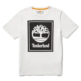 Timberland 男款白色LOGO印花經典短袖T恤A6Q81P54