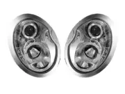 LED Daytime Lights Projector Headlights Clear For 02-06 Mini Cooper R50 R52 R53 (for: Mini)