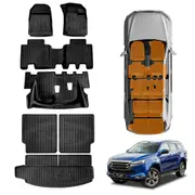 3D Floor Mats Boot Liner Set for Isuzu MU-X MUX 2022-Onwards All Weather Heavy Duty Cargo Car Trunk Luggage Tray