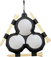 Golf Ball Carrier, Golf and Golf Tee Silicone Case with Buckle, 3-Balls Carrier Protective Portable Sleeve, Club Bag Accessoriesfor Golfers