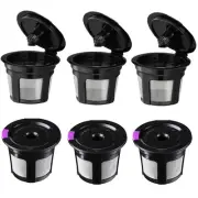 6 Pack Reusable K Cups, Universal Fit Reusable Coffee Filters with Food Grade...