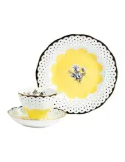 [Royal Albert] Wanda 1920 100 Years Teacup, Saucer, Plate 20cm, 3 Piece Set in Mixed