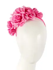 Hot Pink flower headband racing fascinator Max Alexander 100% Family Business