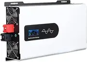 High Efficiency 2600W 3300W 5000W Pure Sine Wave Power Inverter DC 12V/24V/48V/60V/72V/96V to AC 110V 220V Converter Solar Power Inverter for Home Camping RV Truck,5000w,12V to 220V