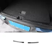 For Volvo XC40 2019-2022 Carbon Fiber Steel Rear Bumper Protector Guard Trim 2pc (for: Volvo)