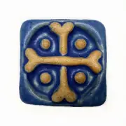Crossbones 2x2" Ceramic Art Tile by Gretchen Kramp