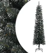 Artificial Slim Christmas Tree with Stand Green PVC Decor Multi Sizes vidaXL