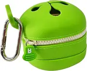 Silicone Bait Storage, Trash Bag Waste Bin Bait Storage with Zipper, Multifunctional Rubbish Bins with Hook for Backpacking Climbing Walking