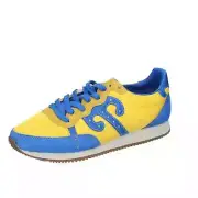 EY90 WUSHU RUYI TIANTAN 17 Shoes Men Blue Sneakers Textile Yellow Suede Round T