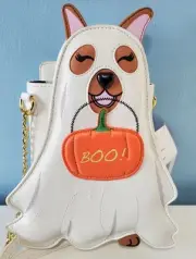 Betsey Johnson Purse Kitsch Glow Dark Halloween XOSPOOKY Dog Ghost Crossbody NWT
