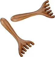 2 Pieces Deer Antler Wide Tooth Massage Comb | Portable Six Claw Massage Comb | Head Scalp Massager | Scalps Stimulator For Women Hair Growth