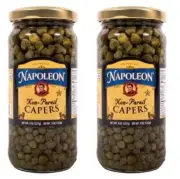 Napoleon Non-Pareil Capers 2 Glass Jars N.W. 8 oz each