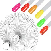 100-Piece Nail Swatches Sticks in Transparent, Nail Art Tips Color Sticks Pop Sticks Nail Display Ring for Nail Gel Polish Practice,Salon Nail Display Techniques