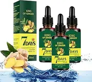 1DFAUL Ginger Germinal Oil, Regrow 7 Days Ginger Scented Serum for Nourishing Hair Roots, 30ML (3pcs), Unisex-Adults