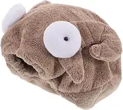 LOORGVEL Cartoon Sheep Shape Hair Drying Cap Soft Coral Fleece Quick Dry Towel Wrap for Women and Super Absorbent Shower Accessory for Bathing Spa and Hair Care Routine