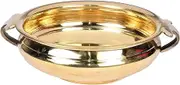 Decor Pure Brass Plain Design Urli/Decorative Bowl use for Living Room Decor (Size-1500 milliliters)