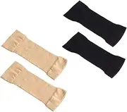 VALICLUD Elastic Compression Arm Sleeves for Yoga and Exercise Lightweight Slimming Arm Covers Breathable and Quick Dry for Outdoor Activities Skin Tone