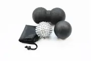 SPORX Massage Ball Set �C Includes Rubber, Spiky and Foam Roller Massager Balls