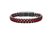 Stainless Steel Allegiance Bracelets with Red Wax Cord