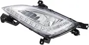 Compatible For Hyundai Elantra GT I30 2012-2016 DRL Fog Covers Daytime Running Lights Car Front Bumper Fog Lamp Assembly 12V(One LH)