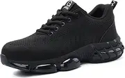 [JiuQing] Safety Shoes with Air Cushion Men Steel Toe Shoes Lightweight Comfortable Work Sneakers