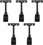 Gadpiparty 5pcs Plastic Merchandise Sign Clip Display Table Tag Clips Stand Display Holders Tag Clip Clothing Rack Sign Table Tag for Shopping Malls Supermarkets Black