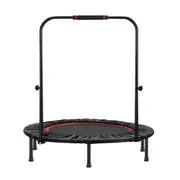 fitnessLAB 48" Mini Trampoline with Handrail Foldable Fitness Trainer Home Gym Rebounder