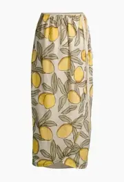 NWT Rebecca Taylor Lemon Tree Tulip Wrap Skirt Size Small