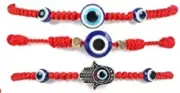 3 PC Evil Eye Bracelets Set Jewelry Unisex Bead Charm String Knot Bracelet 1705