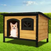 i.Pet Dog Kennel Extra Large Wooden Outdoor Indoor Puppy Pet House Cabin Crate W