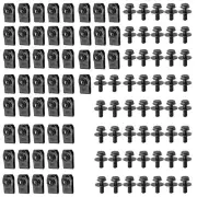 100 PCS 6MM Engine Under Cover Body Bolts & U-Nut Clips, Splash Shield Guard ...