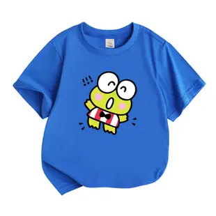 卡通童裝 大眼蛙可愛兒童100%純棉衣服短袖t恤小孩爆款學生版外穿