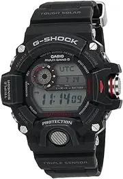 Casio Men's G-Shock Rangeman Triple Sensor Direction Solar Power Watch, Black Dial, Black Band