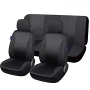 Checkered Polyester Patchwork Mesh Fabric Universal Unisex Car Seat Covers Sets