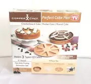 Copper Chef Perfect Cake Pan/9"/Makes 3 Types Of Cakes/New in Box