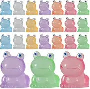 Yardwe Cute Luminous Frog Ornaments Soft Mini Animal Toys Frog Statues for Home Decor Night Light Miniature