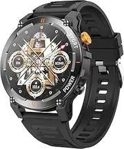 MUSANFIGO Military Smart Watch for Men, LED Flashlight/Compass/30 Days Battery/IP68 Waterproof 1.52'' AMOLED Smartwatch, 100+ Sports Modes Fitness Tracker, Rugged Smart Watches for Android iOS