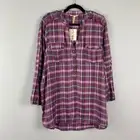 Matilda Jane Rayon All Day Millie Top Size XXL Popover Plaid 3/4 Sleeves