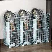 Tennis racket storage rack,3 Grid Tennis Racquet Storage Rack.Black/Blue/Pink/White Badminton Racket Display Rack.Metal Tennis Racket Holder.Can Hold 60 Pieces
