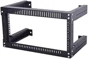 Wall Mount Rack 4U Adjustable Depth Open Frame 19Inch Server Equipment Rack Heavy Duty Patch Panel Bracket Network Equipment Rack (Adjustable 4U)
