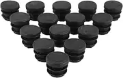SEWACC 100pcs Round Tube Bung Furniture Leg Plug End Caps Durable Plastic Inserts for Chair Tips Table Legs Bench Feet Noise Reducing Floor Protectors Easy Assembly