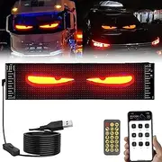 Devil Eyes Light for Cars, LED Eyes for Car, Programmable Flexible LED Display, DIY Car Dynamic LED Smart Colorful Eye Lamp with APP Control and Remote Control for Car Trucks Windshield 20 * 64