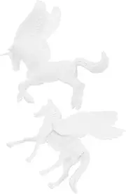 FOYTOKI Unicorn Toys for Boys and Girls 2pcs DIY Painting Toys Small Unicorn Figures Craft Kit Colorful Embellishments