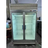 在飛比找蝦皮購物優惠-吉田二手傢俱❤雙門對開玻璃冷藏冰箱 冷藏櫃 冷藏展示櫃 冷藏